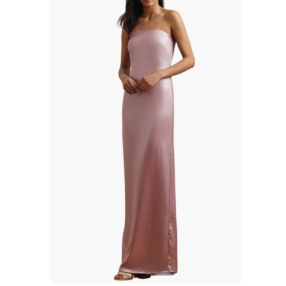 Lauren Ralph Lauren Foiled Charmeuse Strapless Gown‎ Dress Size 12 NEW
